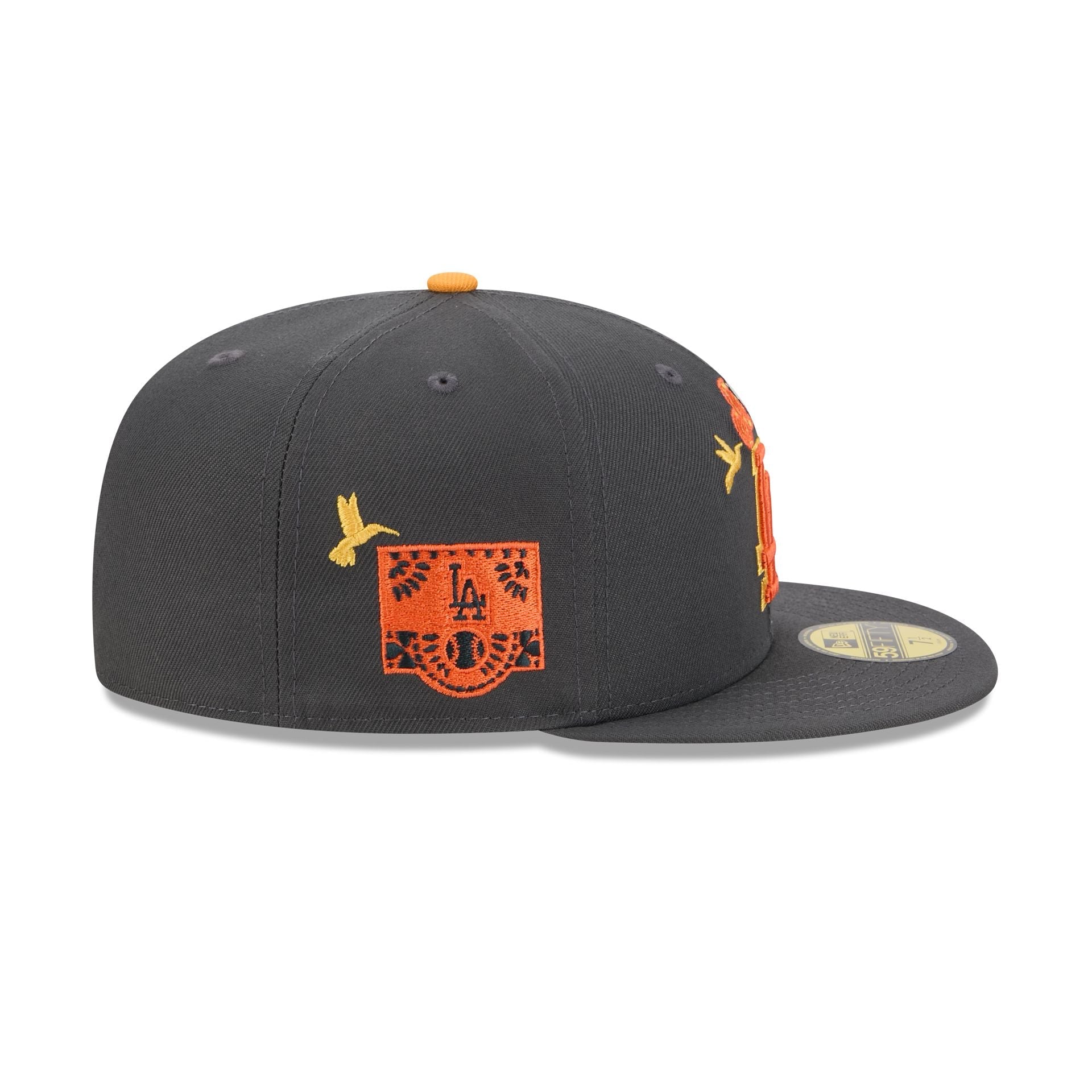Los Angeles Dodgers Day of the Dead Graphite 59FIFTY Fitted Hat