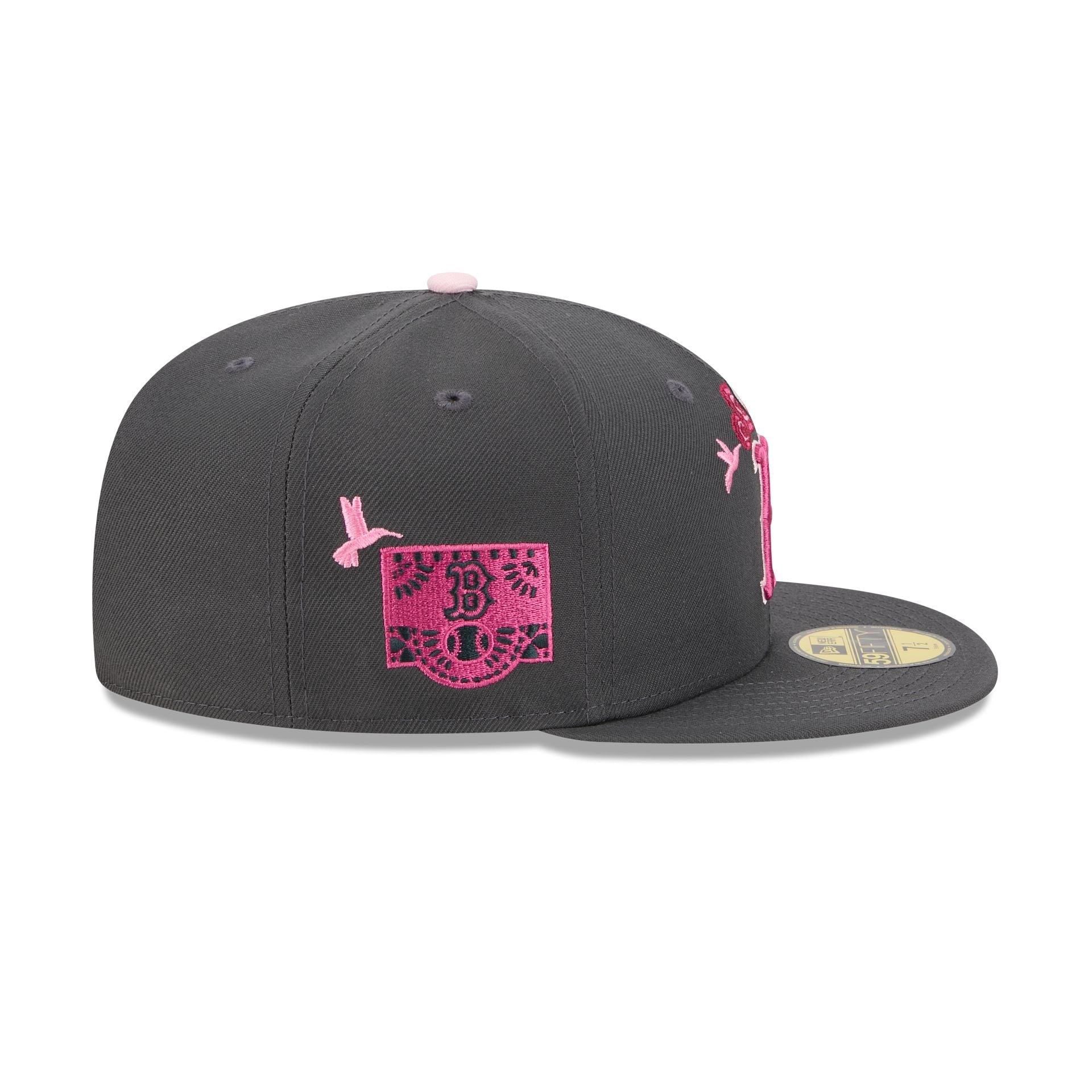 Boston Red Sox Day of the Dead Graphite 59FIFTY Fitted Hat