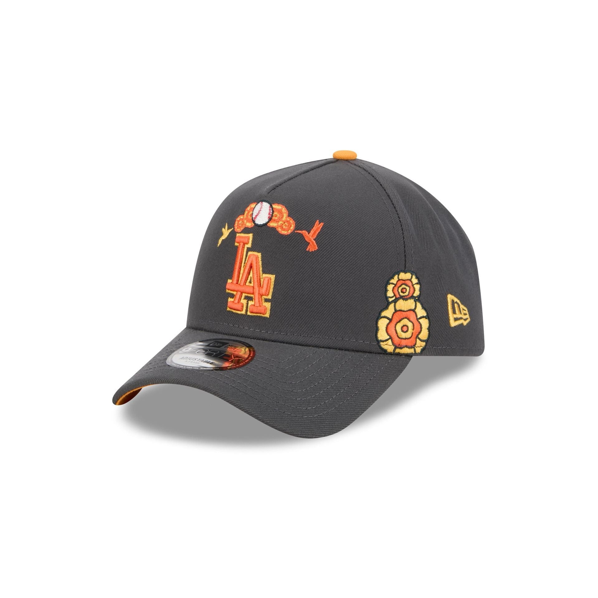 Los Angeles Dodgers Day of the Dead Graphite 9FORTY A-Frame Snapback Hat