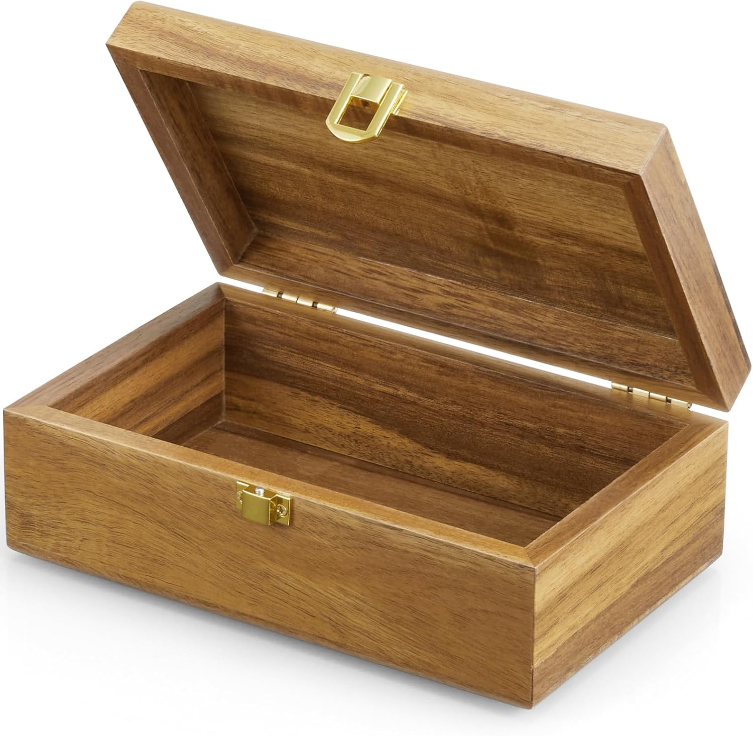 Acacia Wood Decorative Box with Lid, Small Jewelry Box, Memories Box, Keepsake Boxes with Lids, Wooden Gift Box