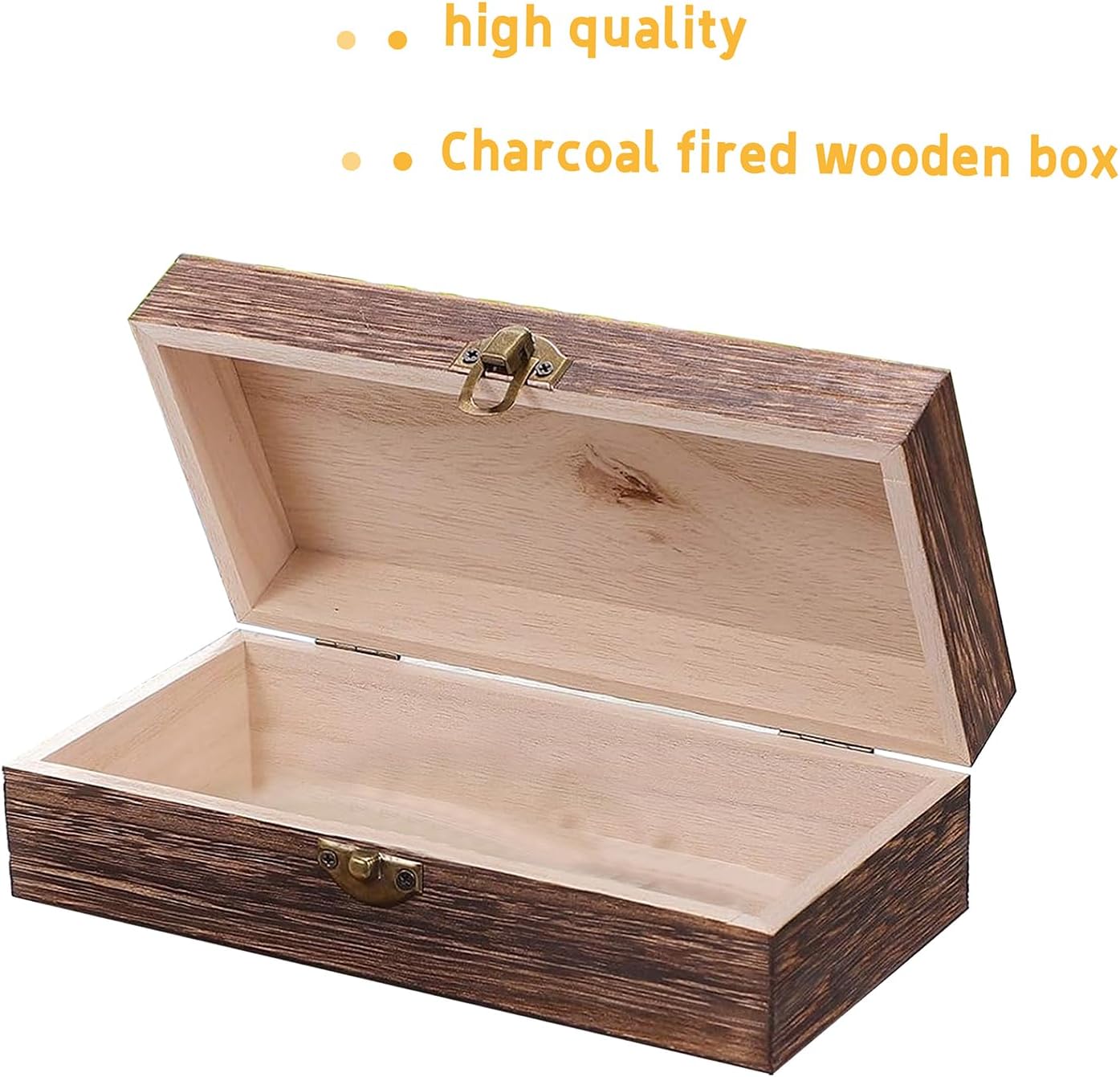 Vintage Wooden Storage Box with Lid