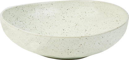 salomayes Wabi-Sabi Decorative Bowl, Matte Off-White Speckled Ceramic Key Bowl with Subtle Hammered Texture, One-of-a-Kind Artisan Glaze for Entryway or Kitchen Counter Décor