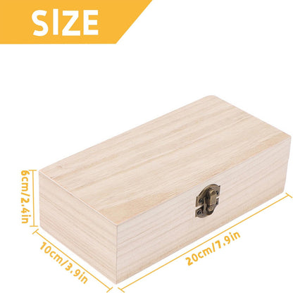 Vintage Wooden Storage Box with Lid
