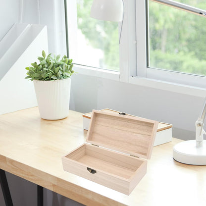 Vintage Wooden Storage Box with Lid