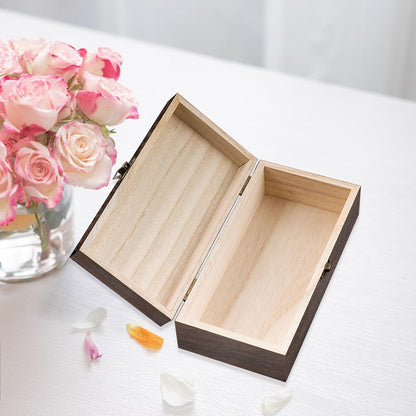 Vintage Wooden Storage Box with Lid