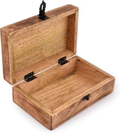 Handmade Mango Wood Keepsake Box with Tree of Life Engraving