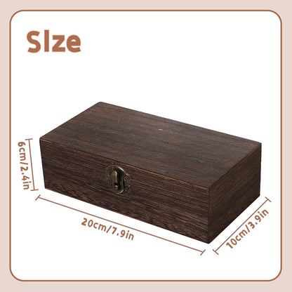 Vintage Wooden Storage Box with Lid