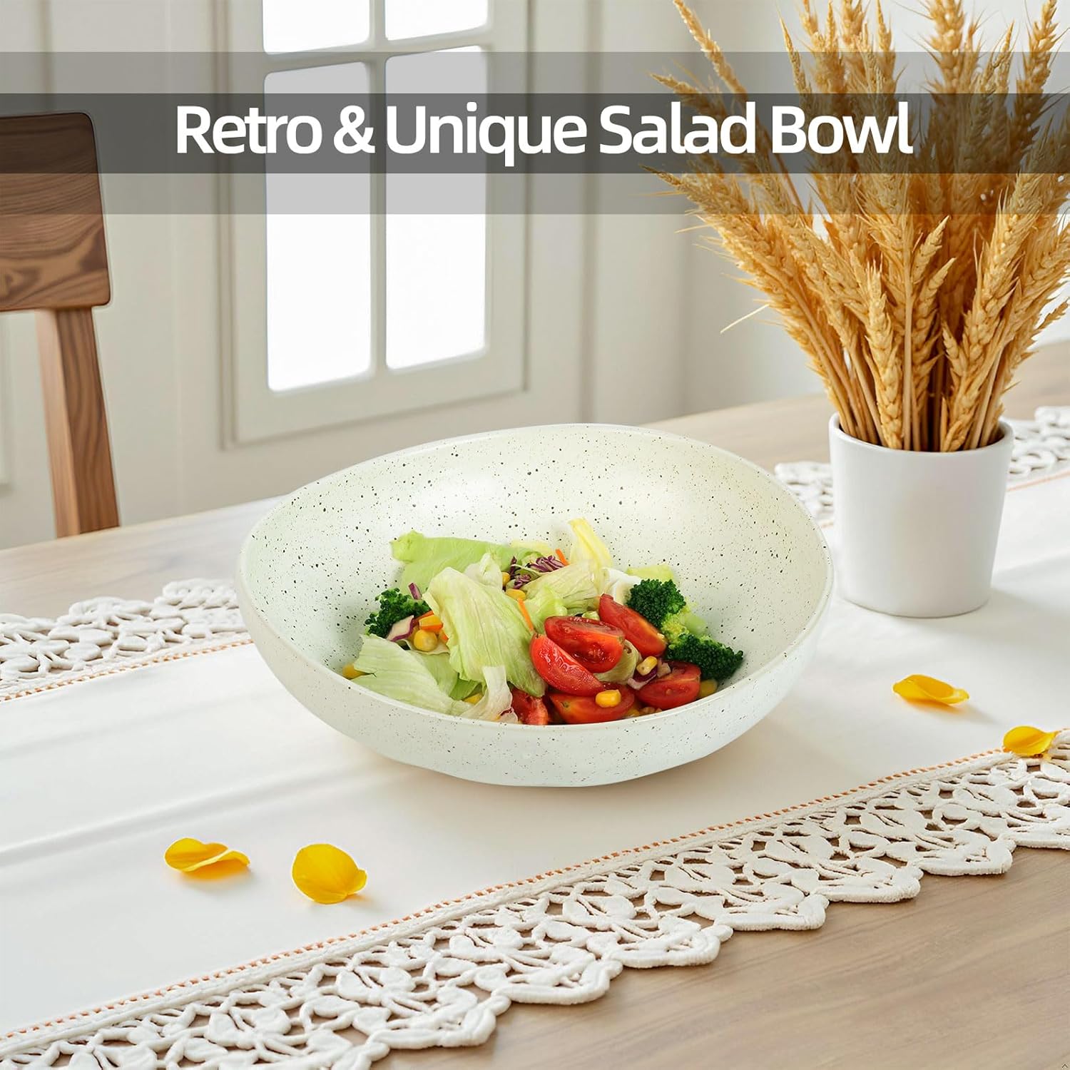Wabi-Sabi Ceramic Decorative Bowl with Speckled Matte Finish