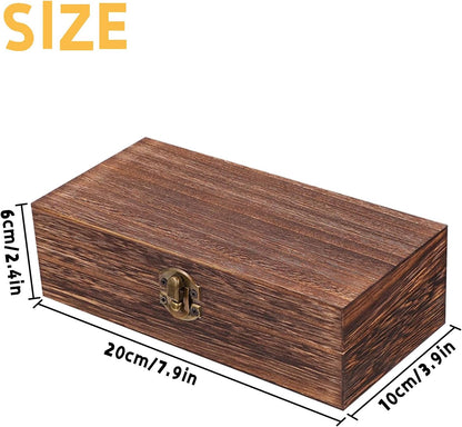 Vintage Wooden Storage Box with Lid