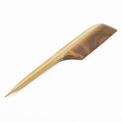 Handmade Green Sandalwood Wide Tooth Hair Comb – Anti-Static Detangler