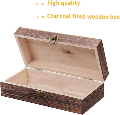 Vintage Wooden Storage Box with Lid