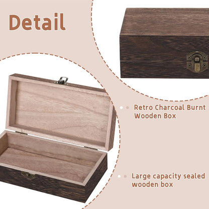 Vintage Wooden Storage Box with Lid