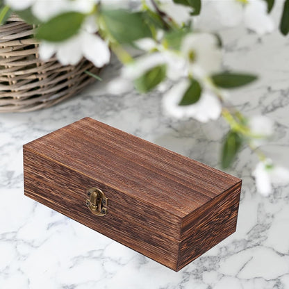 Vintage Wooden Storage Box with Lid