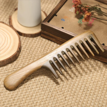 Extra Large Sandalwood Wide Tooth Detangling Comb for Thick Curly Hair